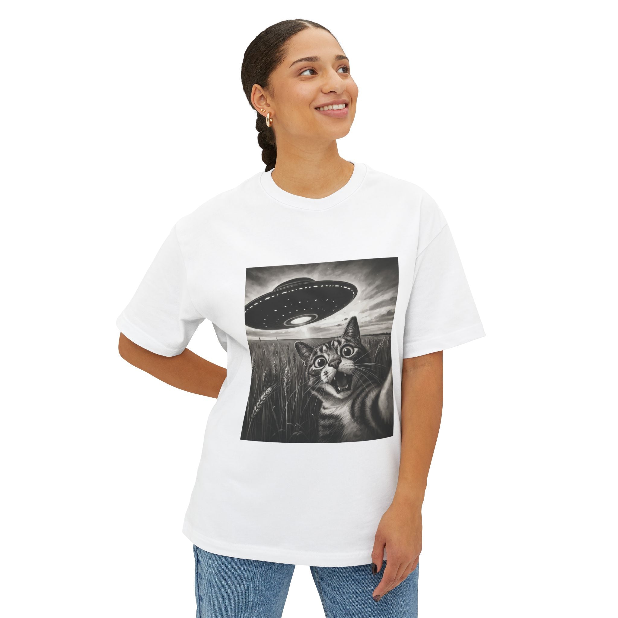 Cat UFO - Oversized Tee