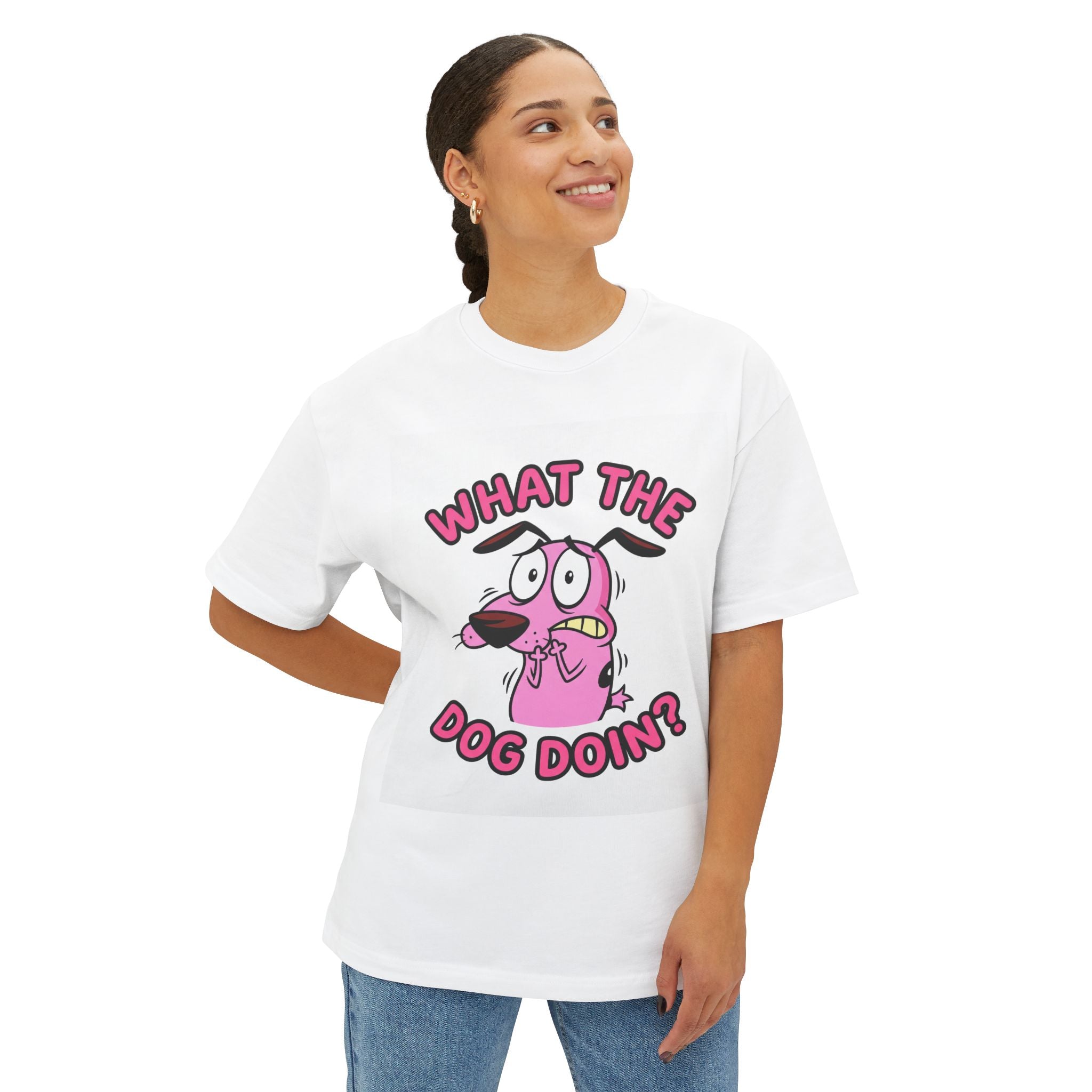 WHAT THE DOG DOIN - Oversized Tee