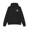 Relaxed Hoodie with Floral Kitty Patch — Cozy Black Cat Comfort Hoodie
